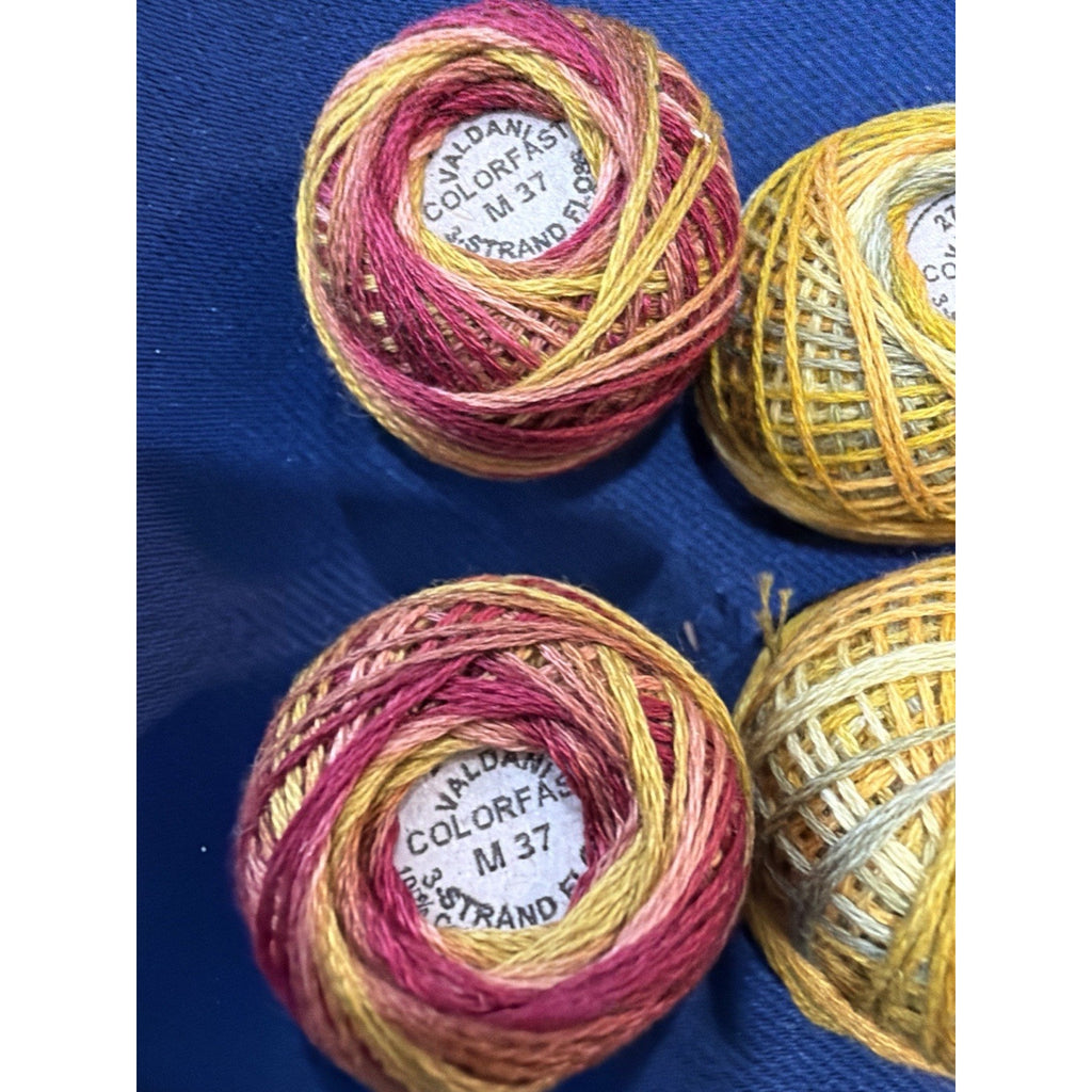 Valdani Pearl Cotton Goldenberry Harvest 8 Ball Thread Collection