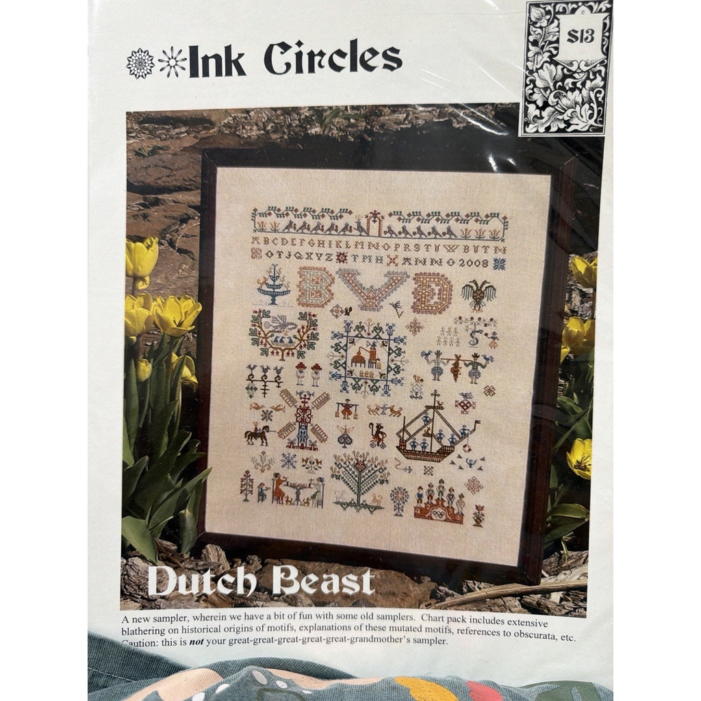 INK CIRCLES Dutch Beast S13 Cross Stitch Pattern Sampler Booklet