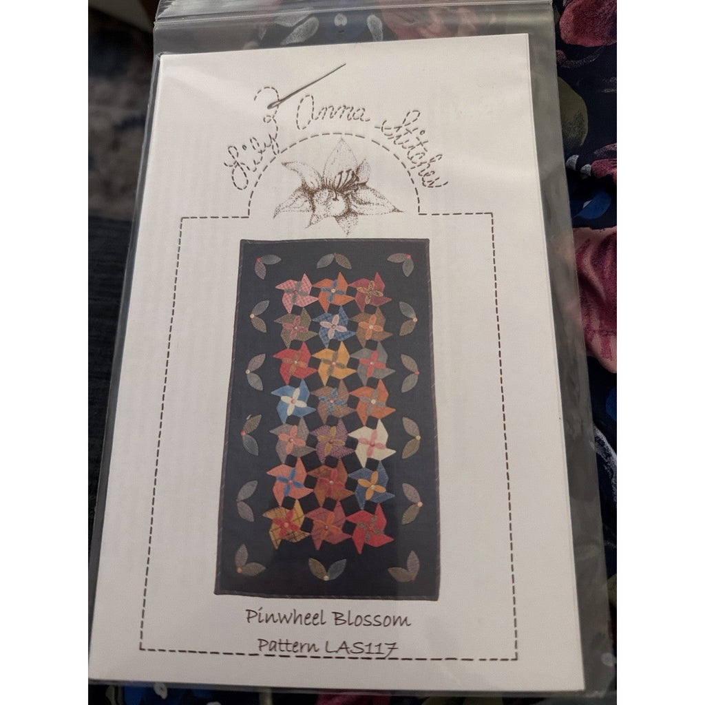 Lily Anna Stitches Pinwheel Blossom Pattern LAS117 Wool Applique