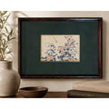 Vintage Japanese Dragonfly Botanical Print Framed Washi Paper Asian Wall Art