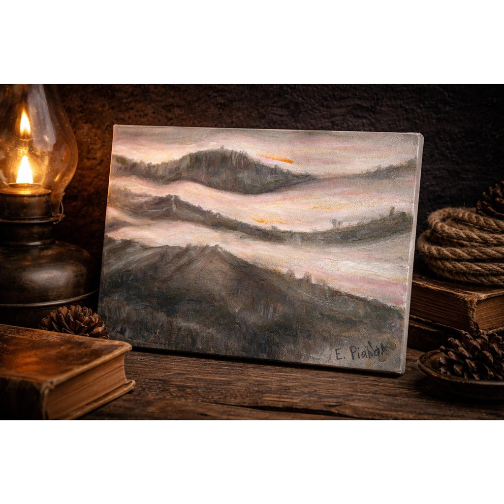 Original Smoky Mountains Painting Appalachian Mountain Landscape Art Rustic