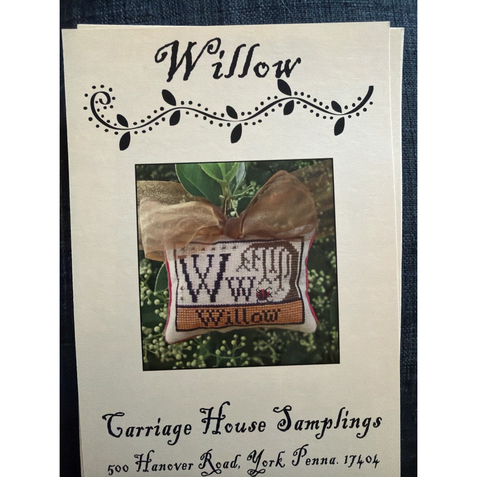 Carriage House Samplings Willow Cross Stitch Pattern Ornament Ww