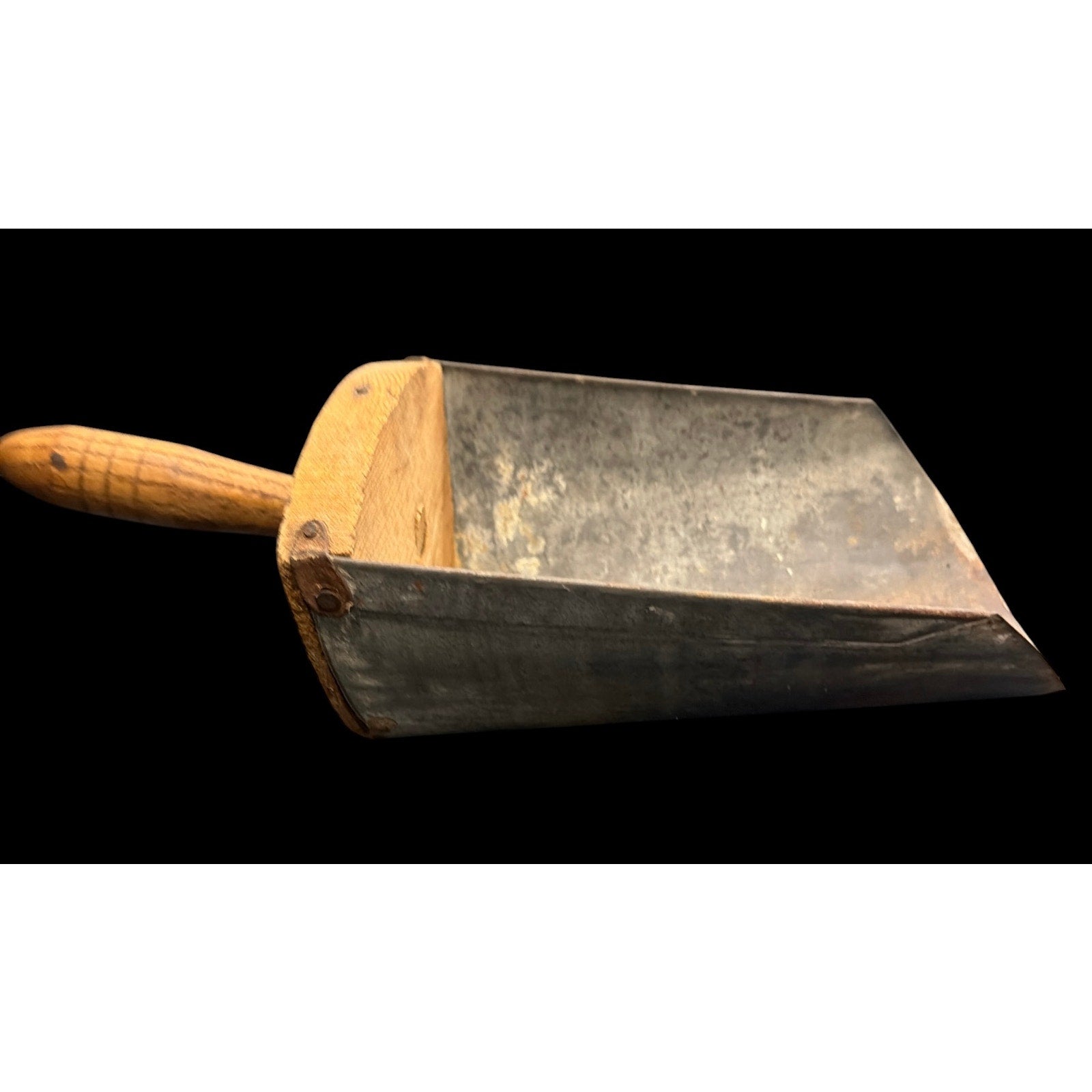 Primitive Handmade Grain Scoop, Antique Rustic Farm Feed Scoop