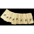 Gold Christmas Cloth Napkins Set of 8 Embroidered Holly 16 Inch Holiday Linens – main view