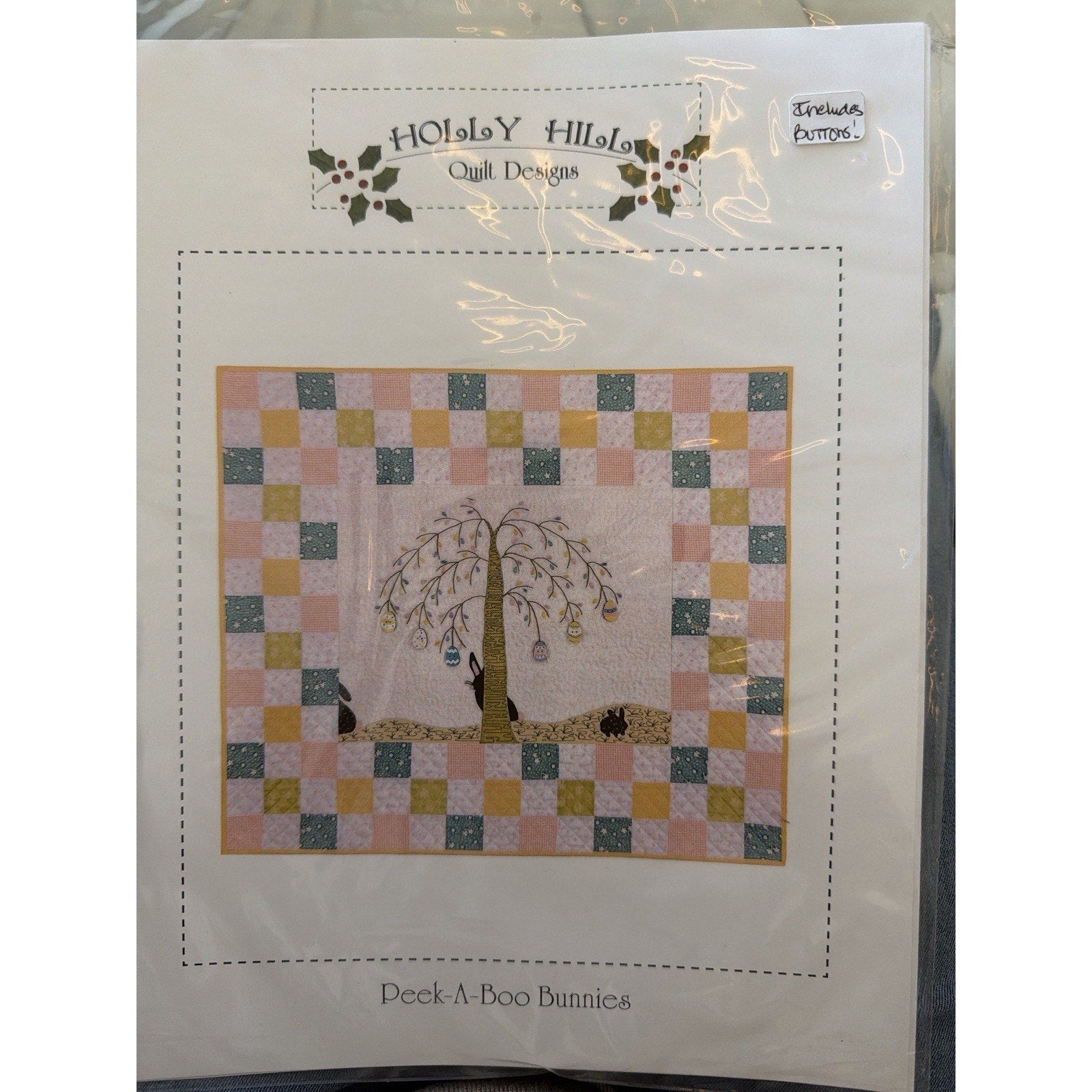 PEEK A BOO BUNNIES Quilt Wall Hanging Pattern ~ Spring ~ Holly Hill