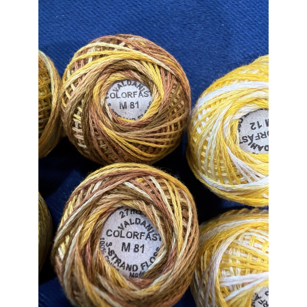 Valdani Pearl Cotton Goldenberry Harvest 8 Ball Thread Collection