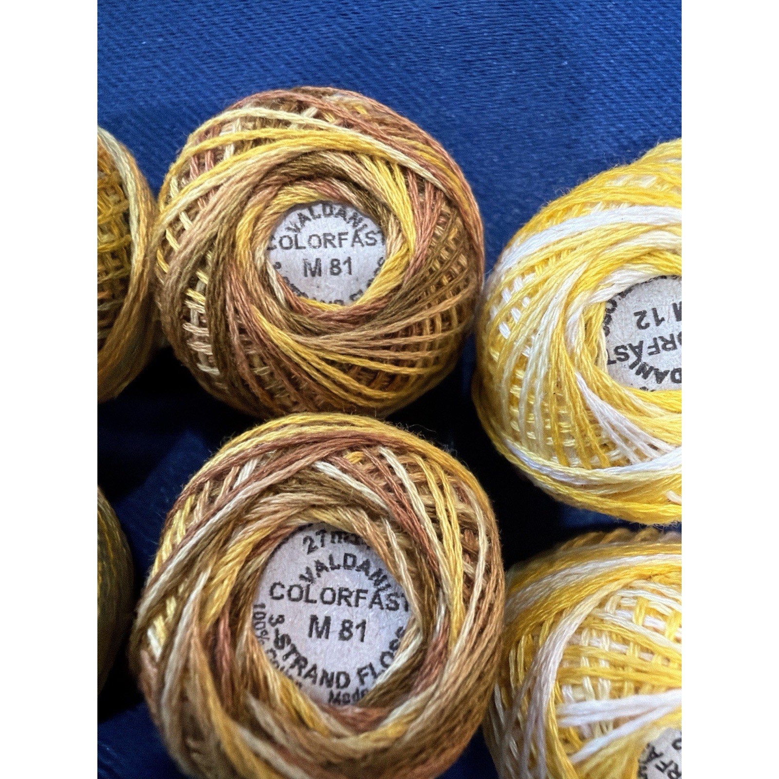 Valdani Pearl Cotton Goldenberry Harvest 8 Ball Thread Collection