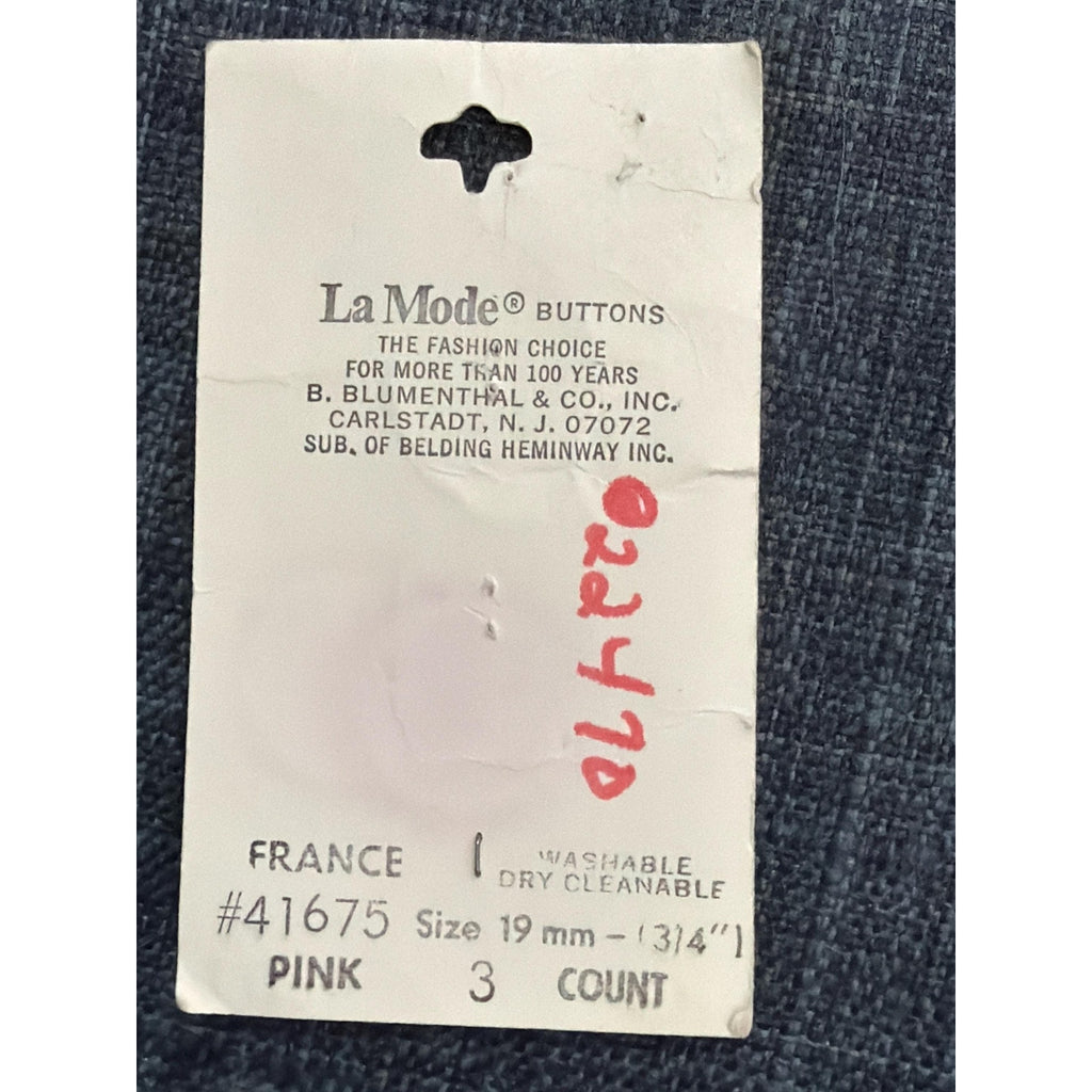 Vintage Button Lot Pink Red La Petite La Mode Sewing Craft NOS Cards