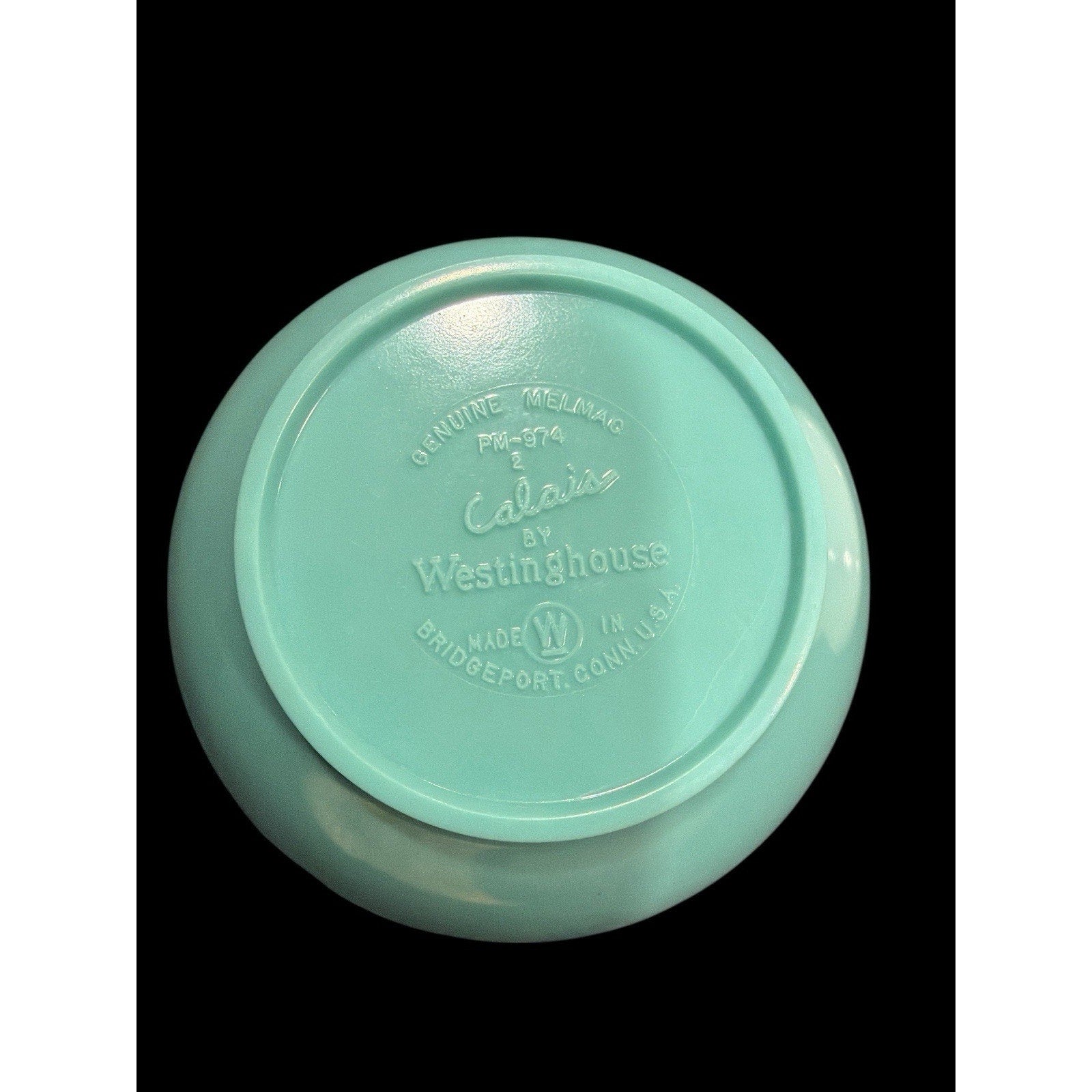 Vintage Westinghouse Calais Melmac Covered Bowl Aqua Turquoise with Lid