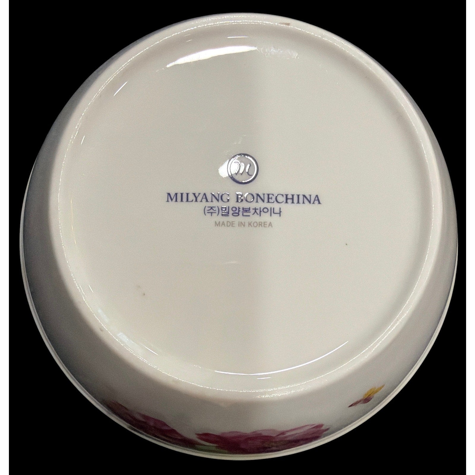 Vintage Milyang Bone China Serving Bowls, Set of 2, Floral Butterfly Bowls