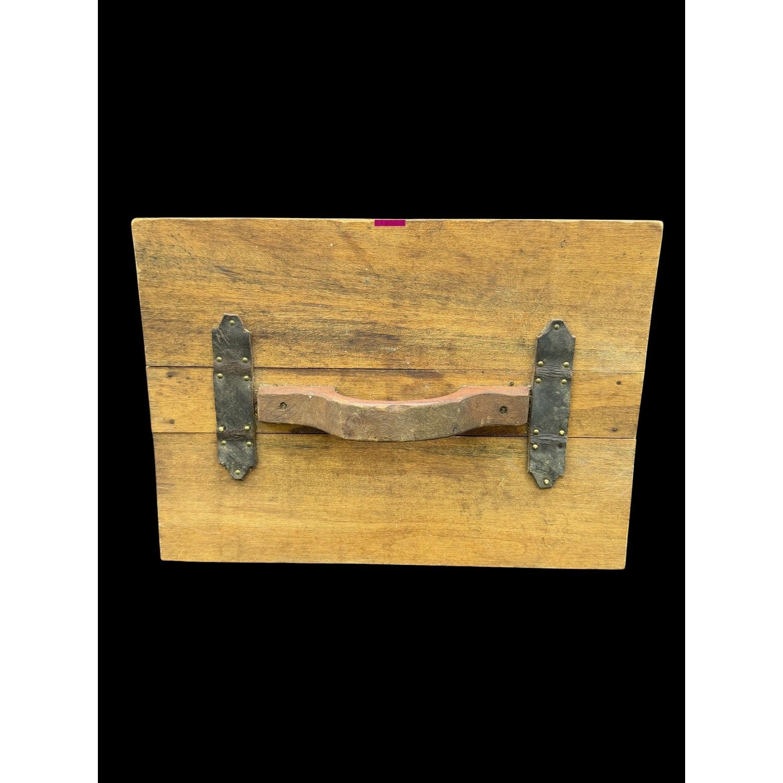 Primitive Folk Art Wooden Box • Hand-Painted Pennsylvania Dutch Tulip Design