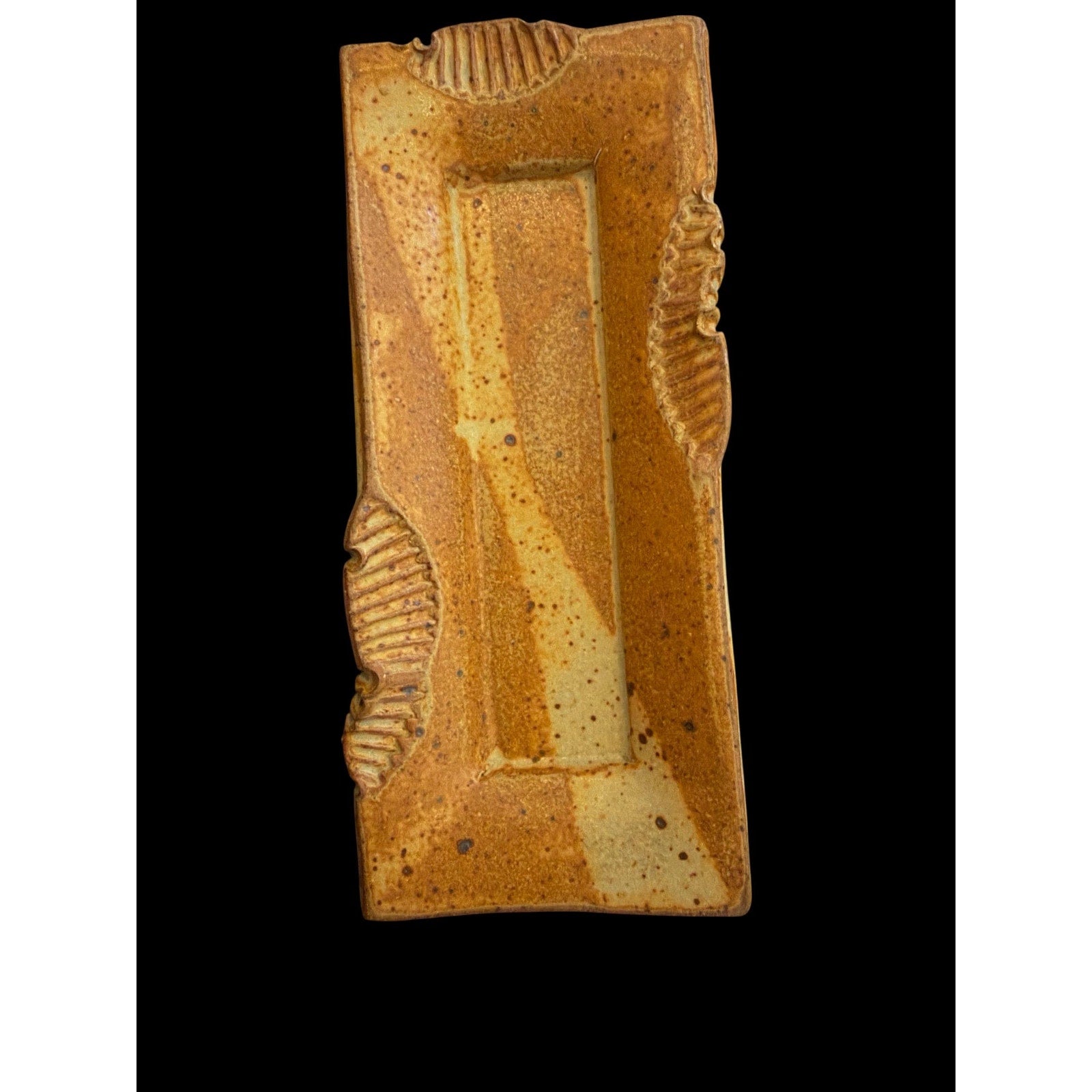 Vintage Paul Anthony Studio Pottery Tray Organic Stoneware Dish Wabi Sabi Decor