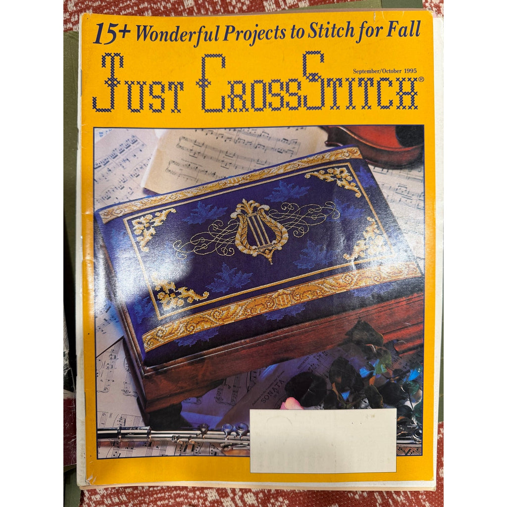 Just CrossStitch Magazine Sept Oct 1995 Fall Patterns NOS Never Used
