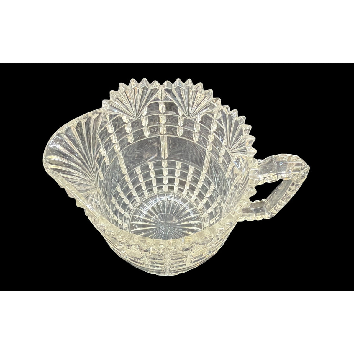 Antique EAPG Block & Fan Glass Pitcher Richards & Hartley Fanchon 1888 – additional view 3