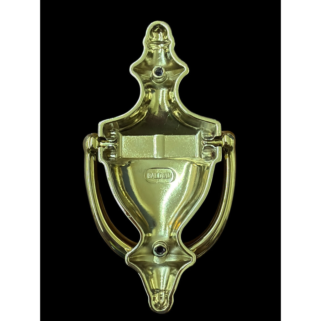 NEW Baldwin Brass Door Knocker Polished Brass Colonial Style 6.5 Inch