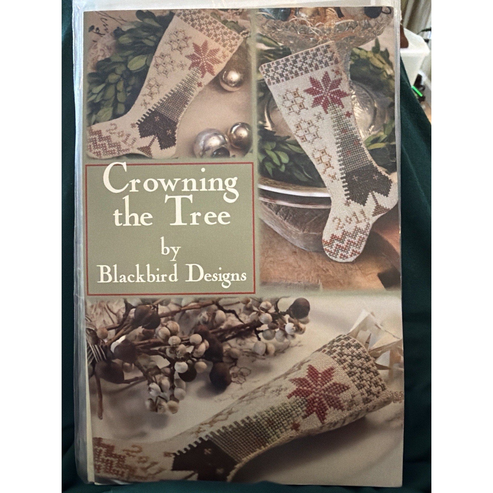 Blackbird Designs Crowning the Tree Cross Stitch Pattern Christmas Stocking