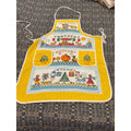Vintage Four Seasons Cotton Apron Italian Holiday Christmas Fall 31" – main view