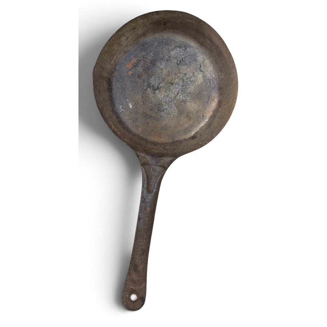 Antique L&G Cold Handle Steel Cowboy Skillet 10 Inch Primitive Cookware