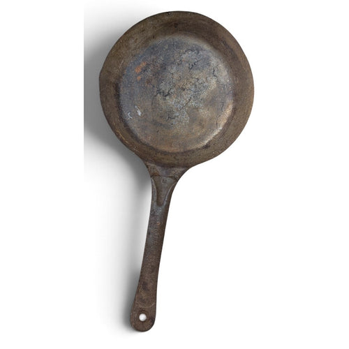 Antique L&G Cold Handle Steel Cowboy Skillet 10 Inch Primitive Cookware