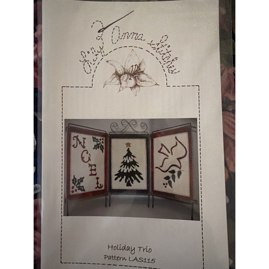 Lily Anna Stitches Holiday Trio Christmas Noel LAS115 Wool Applique Pattern NEW