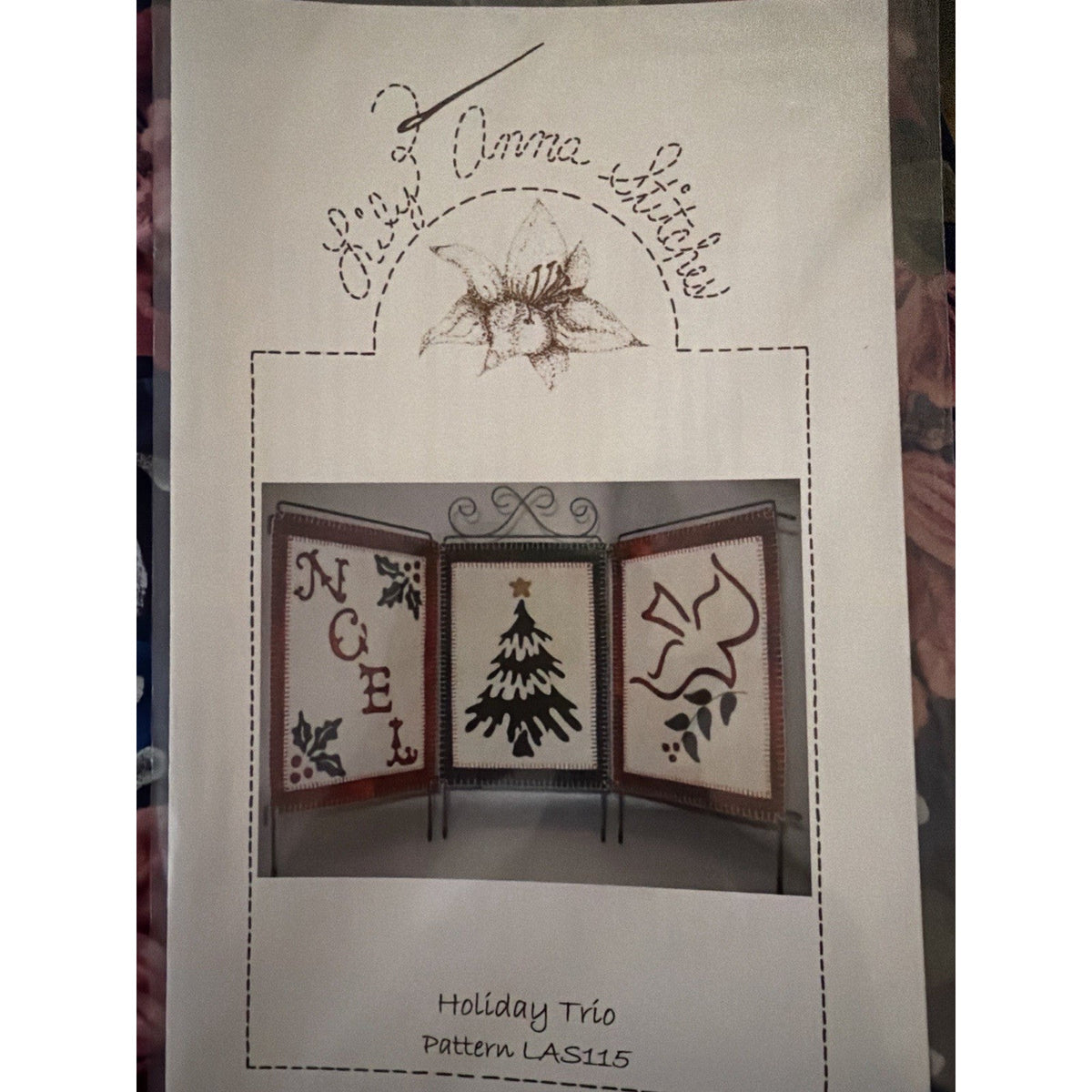 Lily Anna Stitches Holiday Trio Christmas Noel LAS115 Wool Applique Pattern NEW