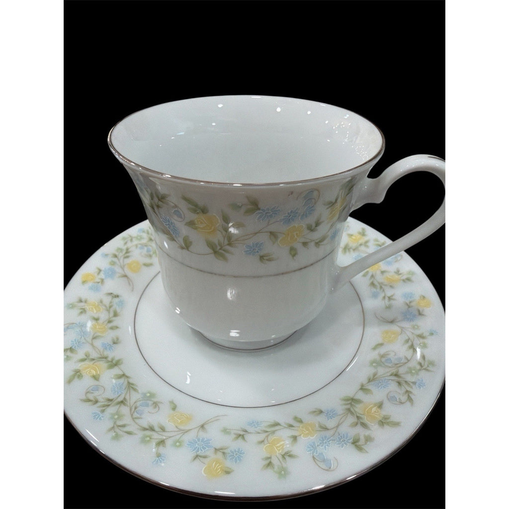 Crown Ming Jian Shiang Fine China Tea Cups & Saucers 13 Pc Tea Set