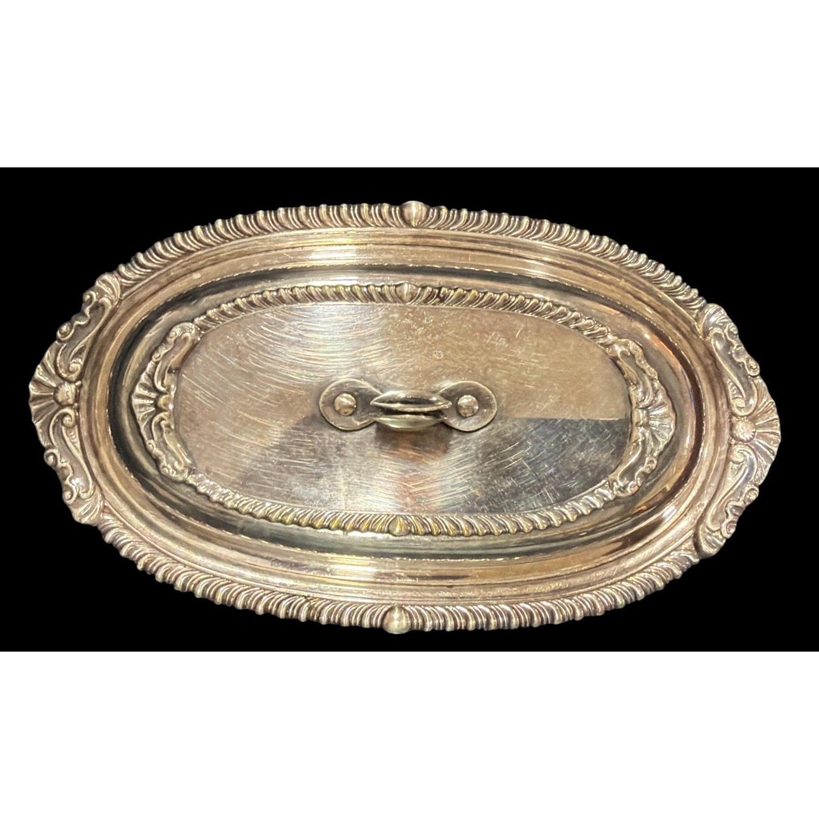 Vintage Silverplate Covered Butter Dish Glass Insert Elegant
