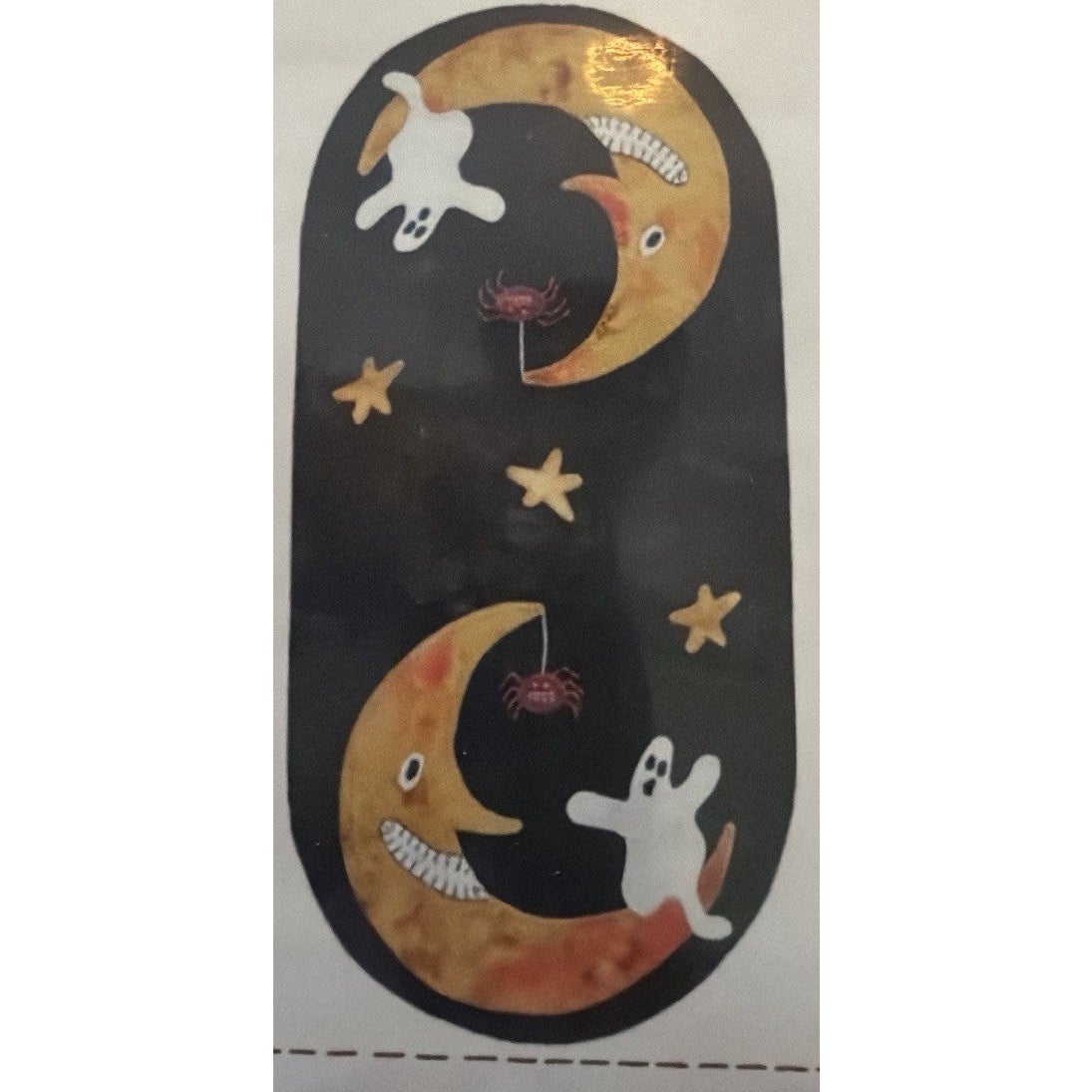 Lily Anna Stitches Boo Moon Halloween Mini Mat LAS901 Wool Pattern