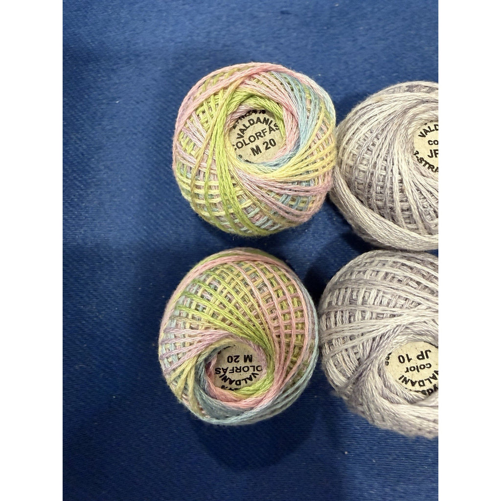 Valdani Pearl Cotton Pastel Garden Mist 10 Ball Thread Collection