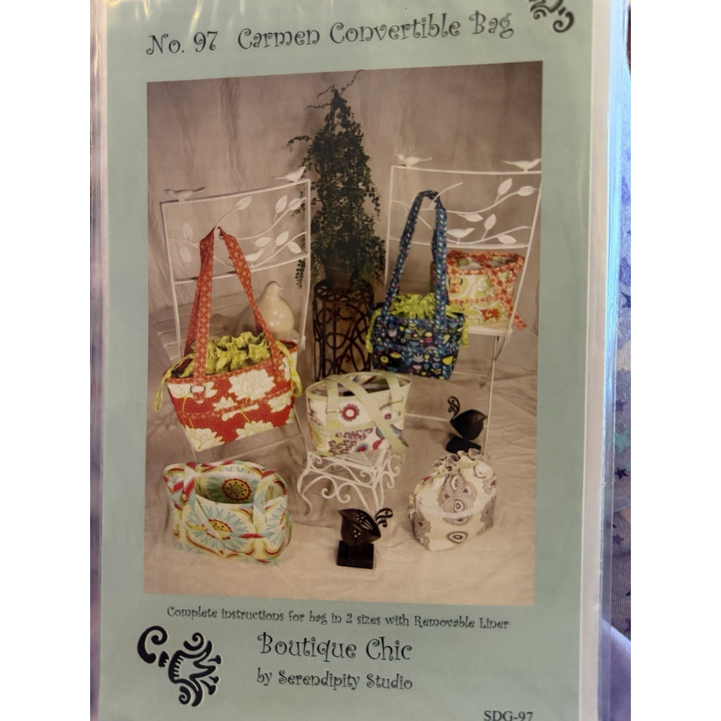 Carmen Convertible Bag Pattern Serendipity Studio 2 Sizes