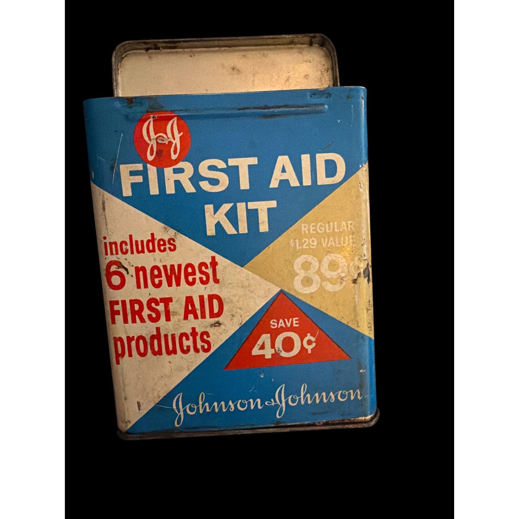 Vintage Johnson & Johnson First Aid Kit Bundle, Mid Century Bandage Tins