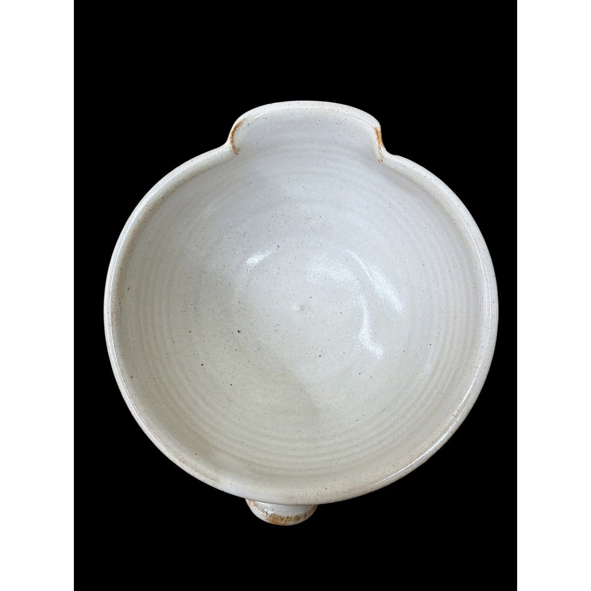 Vintage Studio Pottery Pouring Bowls Pair Hand Thrown Blue Ivory Stoneware – additional view 7
