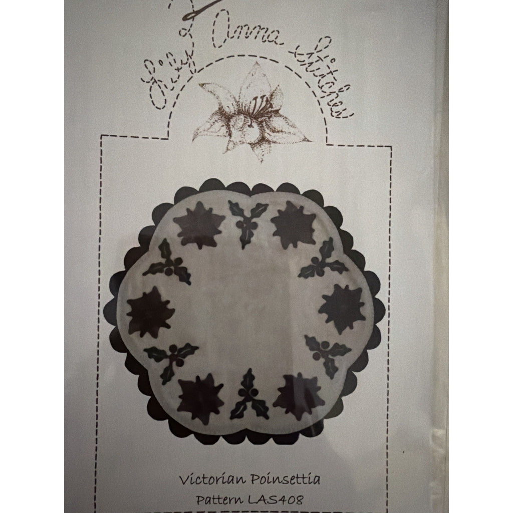 Lily Anna Stitches Victorian Poinsettia LAS408 Wool Applique Pattern