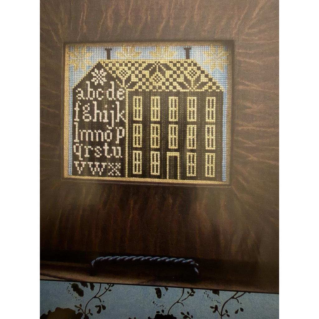Carriage House Samplings Big Brown House Primitive Alphabet Cross Stitch Pattern