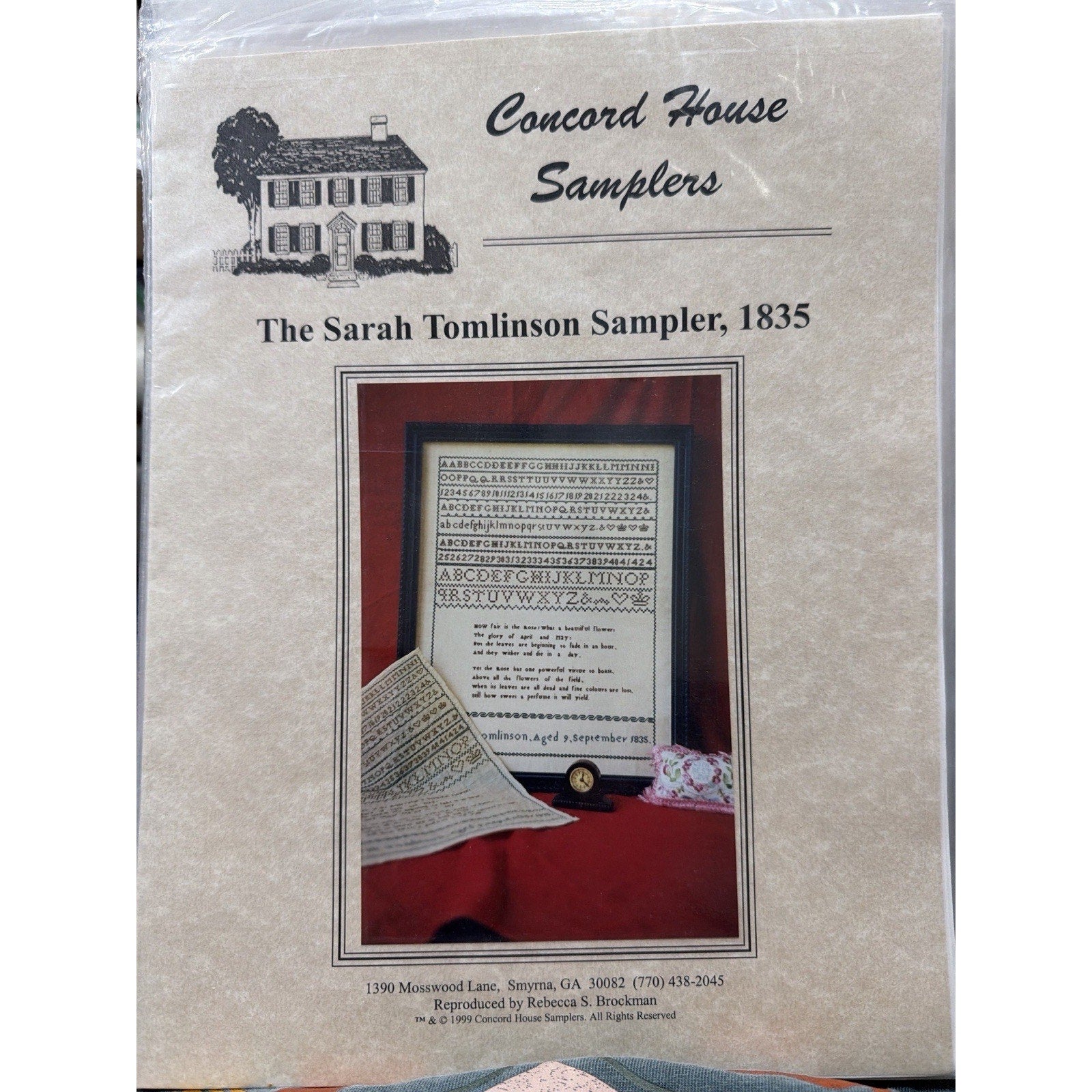 Concord House Sarah Tomlinson 1835 Pattern Cross Stitch
