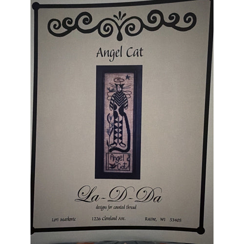 Angel Cat La-D-Da Cross Stitch Pattern New