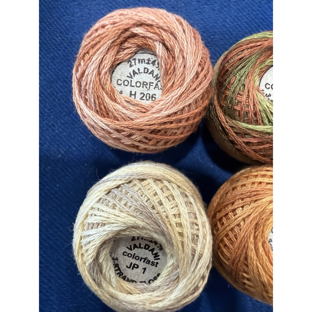 Valdani Pearl Cotton Thread Set Autumn Meadow Harvest 8 Ball Collection