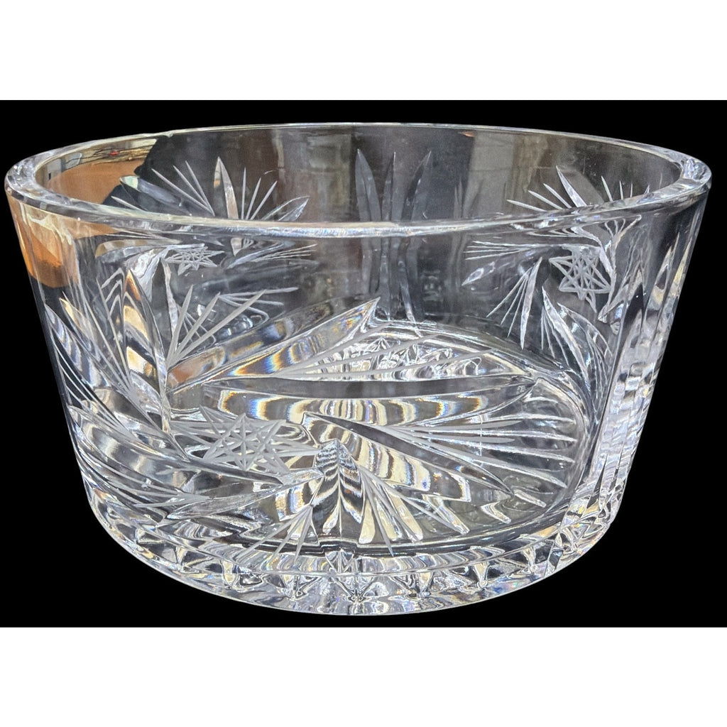 Vintage Heavy Cut Crystal Bowl 8” Starburst Centerpiece 4.25 Lbs – additional view 6