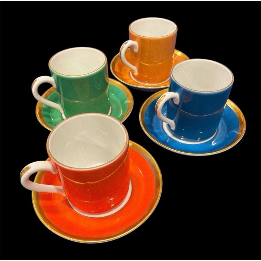 Vintage Mid Century Modern Espresso Cup Set – Argentina Ceramic, Set of 4