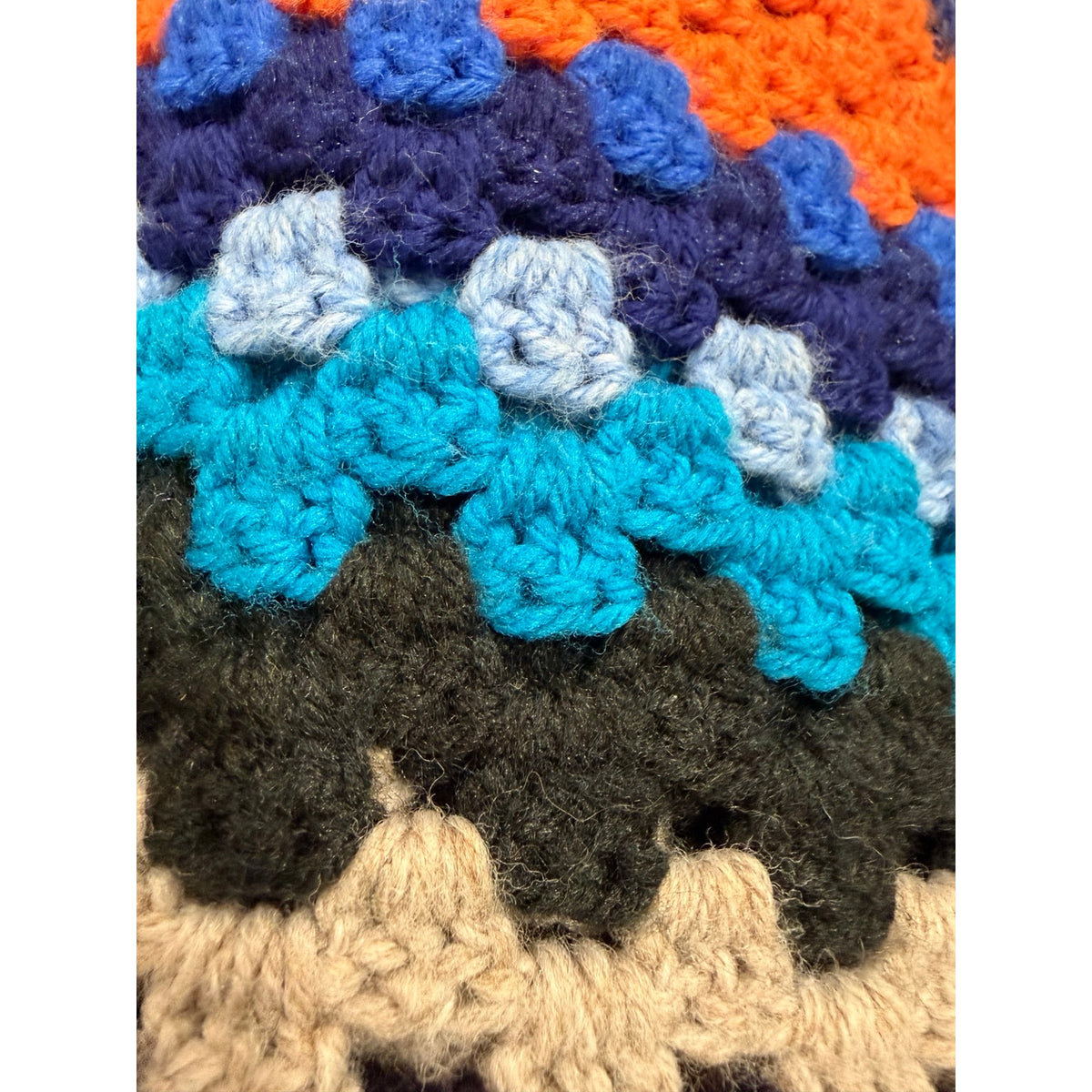 October Sky Handmade Crochet Granny Square Afghan Lap Throw 45 Inch