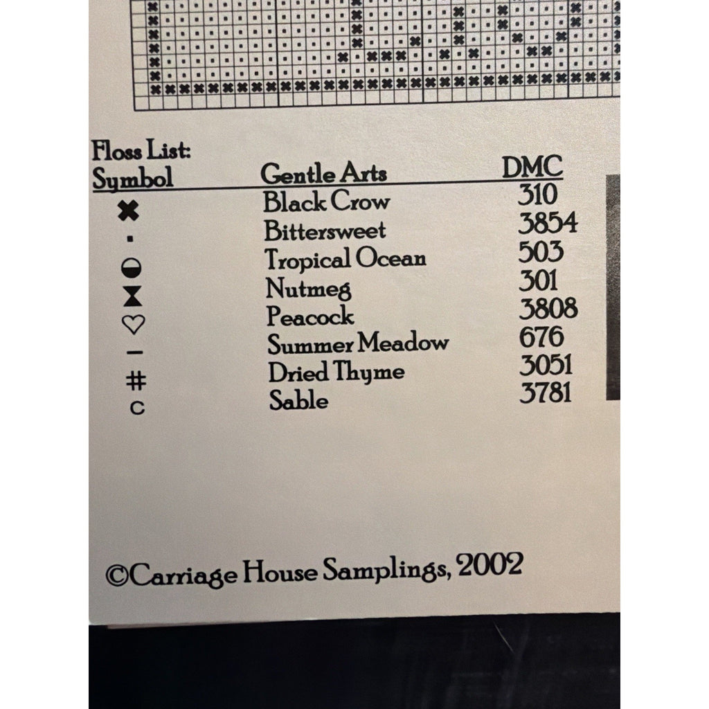Carriage House Samplings Lion Cross Stitch Pattern 2002 Pillow