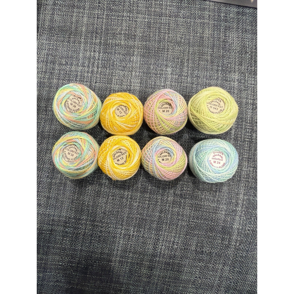 Valdani Colorfast Thread Lot 8 Easter Pastels Palette M38 M20 M12 O543 M24