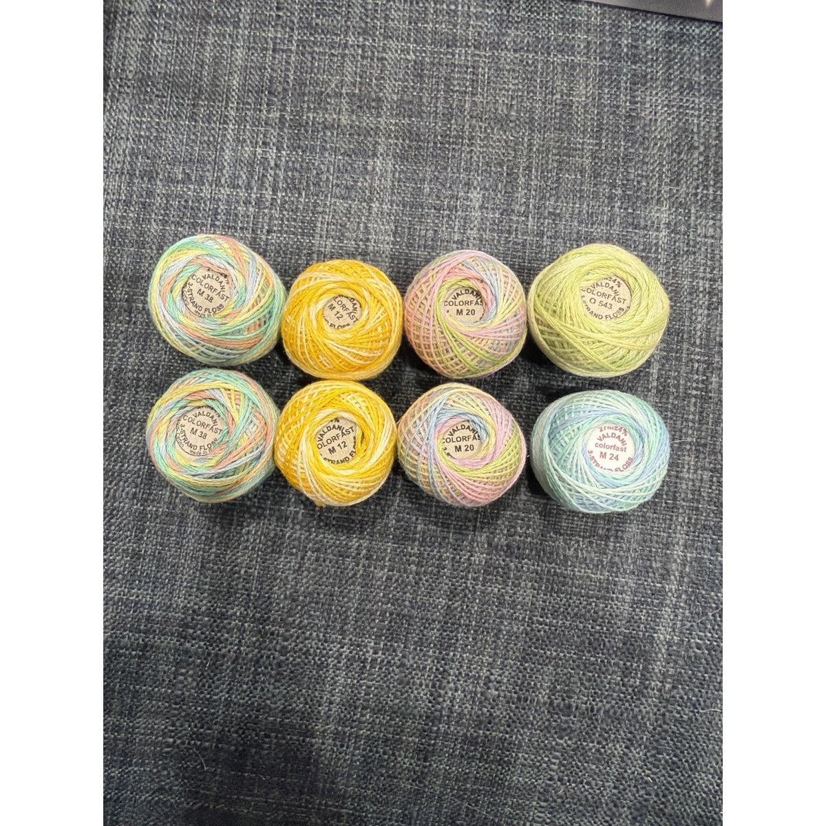 Valdani Colorfast Thread Lot 8 Easter Pastels Palette M38 M20 M12 O543 M24