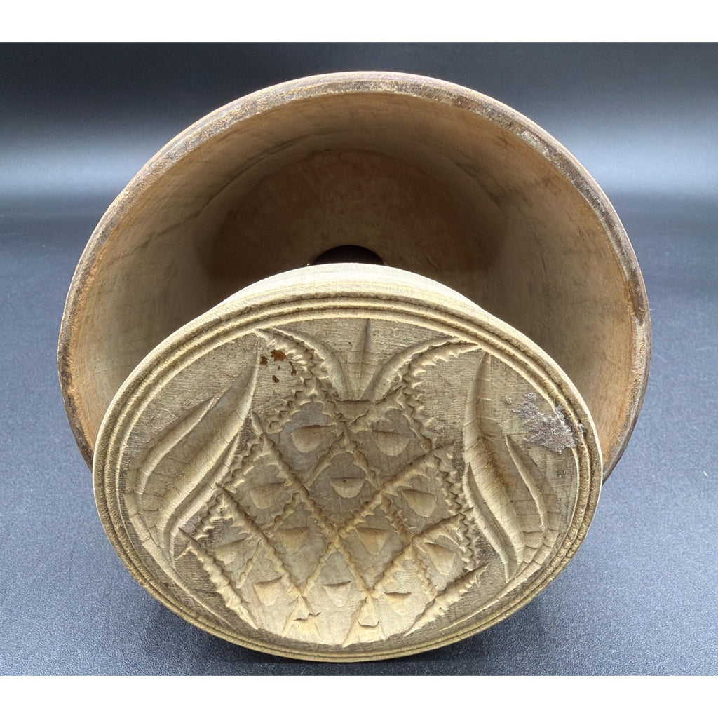Antique Pineapple Butter Mold: Hand-Carved East Tennessee Folk Art