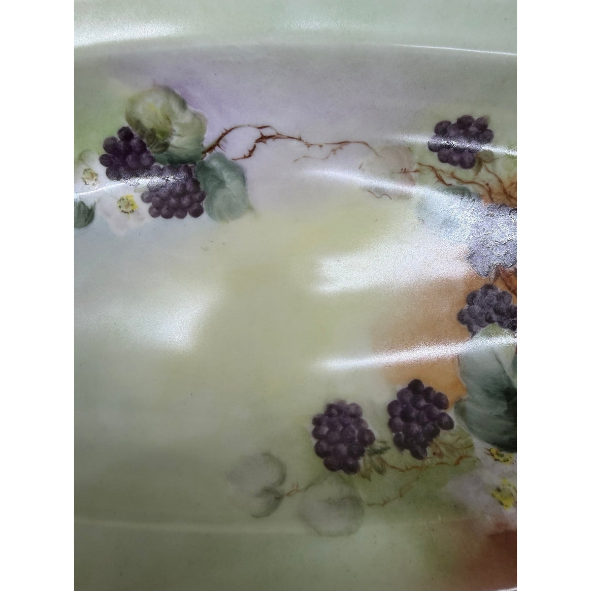 Antique O&EG Royal Austria Salted Almond Nut Set Hand Painted Grapes 7 Pc – additional view 7