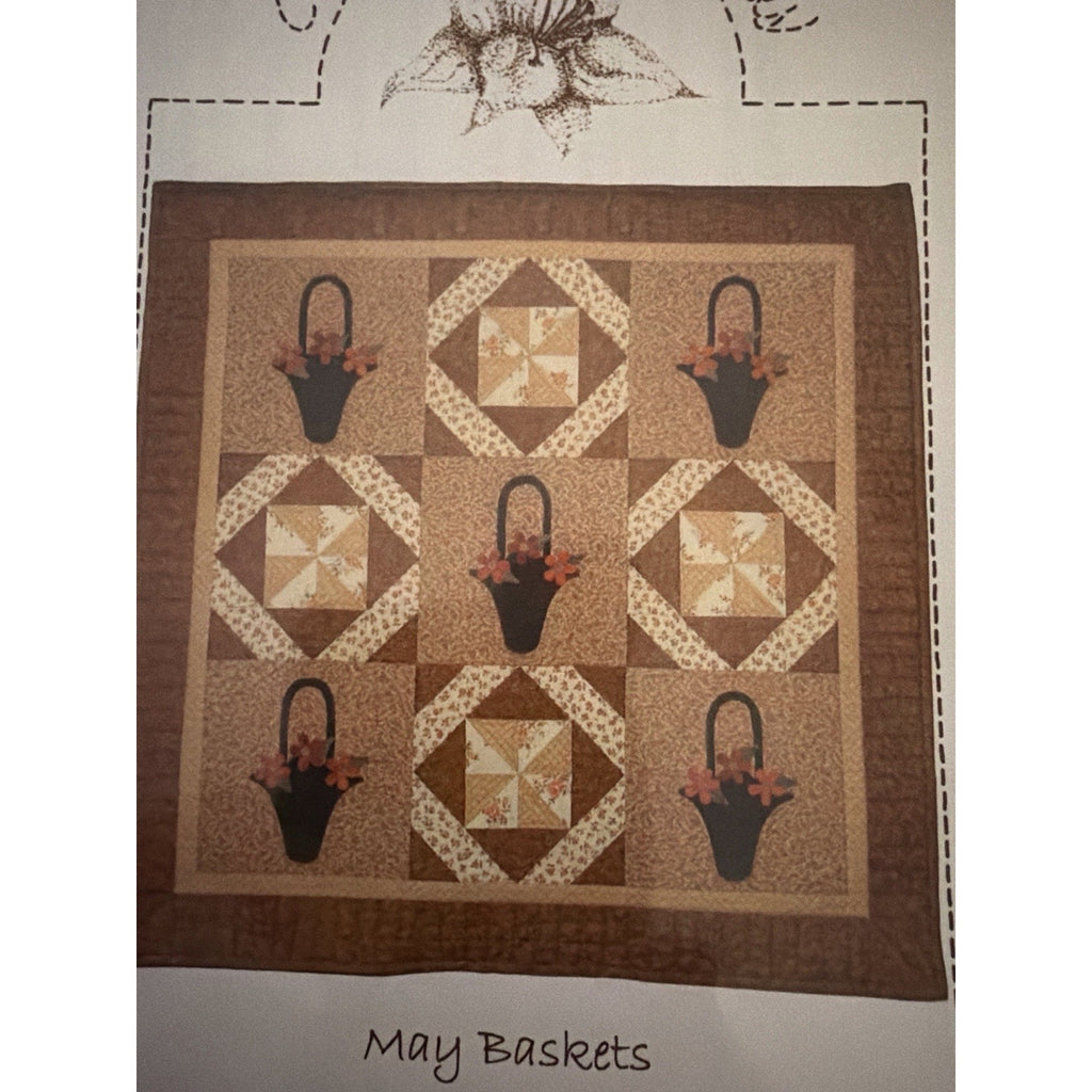 May Baskets LAS630 Lily Anna Stitches Quilt Pattern NEW