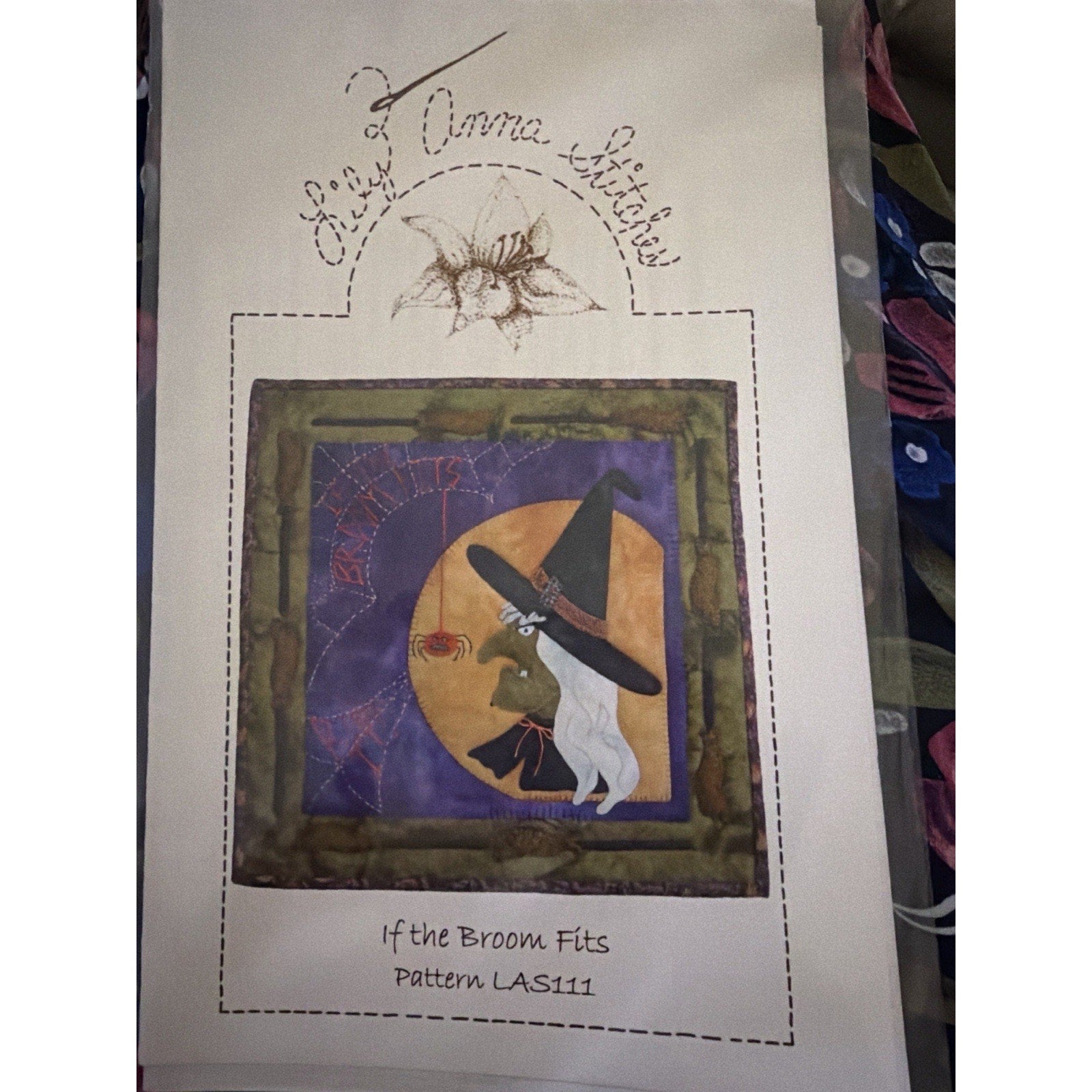 Lily Anna Stitches If The Broom Fits LAS111 Wool Applique Pattern NEW
