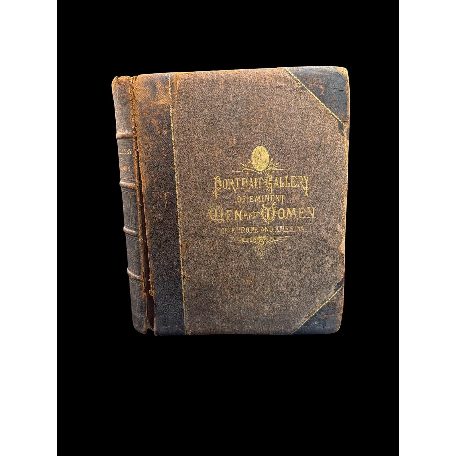 Antique 1873 Portrait Gallery Book: Eminent Men & Women, Steel Engravings Volume I