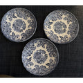 Set of 3 Churchill England Blue White Transferware Cup Saucer Scalloped Floral