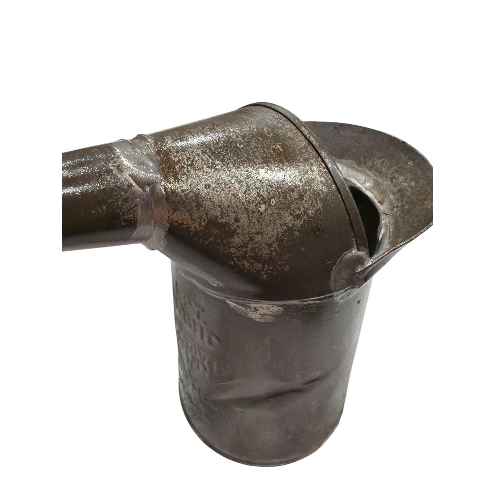 Antique 1 Pint Liquid Measure Tin Pitcher | Primitive Farmhouse Metal Can